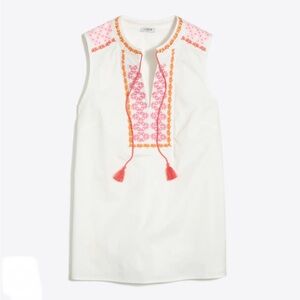 J Crew Embroidered‎ Tank XS